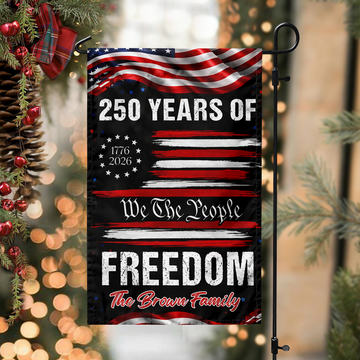 Personalized America 250 Years of Freedom 1776 2026 We The People Patriotic Garden Flag