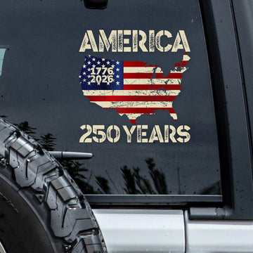 America 1776 - 2026 250 Years Car Window Decal Sticker