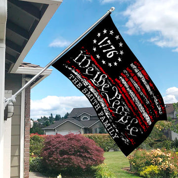 We The People Black And Red USA American Double-Sided Flag
