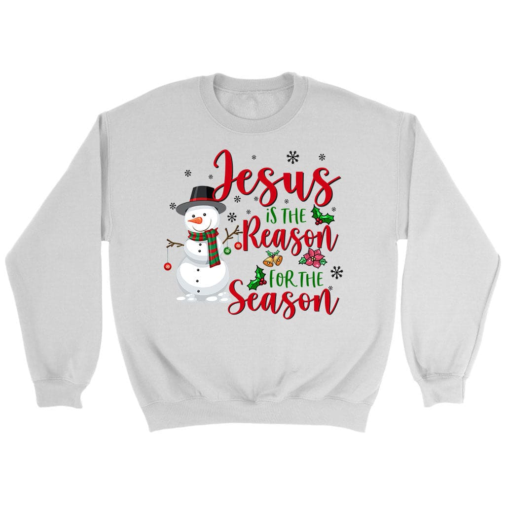 Jesus is the reason for the season Snowman Christmas sweatshirt