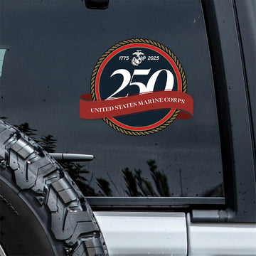 United States Marine Corps 250th Birthday Seal Car Sticker