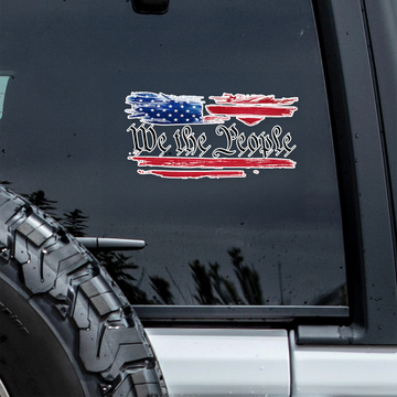 US Flag We The People Car Sticker