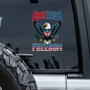 America Freedom USA Flag 250 Birthday Car Window Decal Sticker