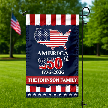 USA 250th Birthday Anniversary America Garden Flag Patriotic Decor