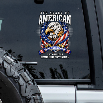 250 Years Of American Anniversary Car Window Decal Sticker