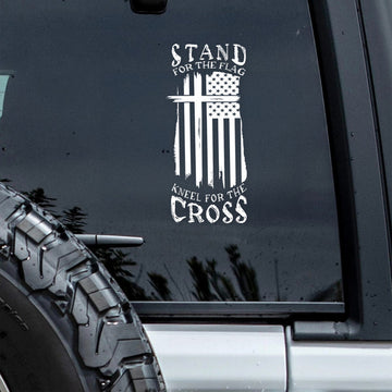 Stand for The Flag Kneel for The Cross Car Window Decal Sticker