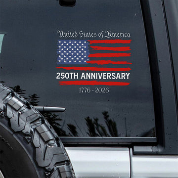 USA 250th Anniversary Car Window Decal Sticker