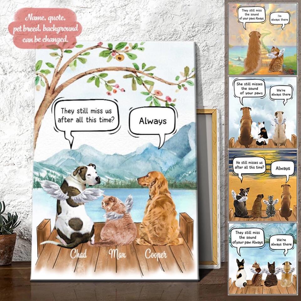 Excoolent Custom Canvas Prints / Poster Printing for Friend/Pet Lovers, Amazing Gift With Personalized Dogs/Cats &amp; Name - Pet conversation
