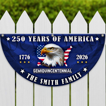 Custom Name 250 Years of America Flag Non-Pleated Fan Flag