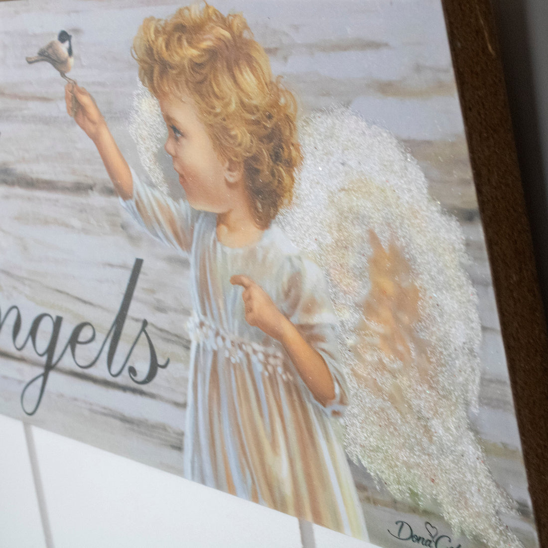 Believe in Angels Wooden Sign with Rope Hanger