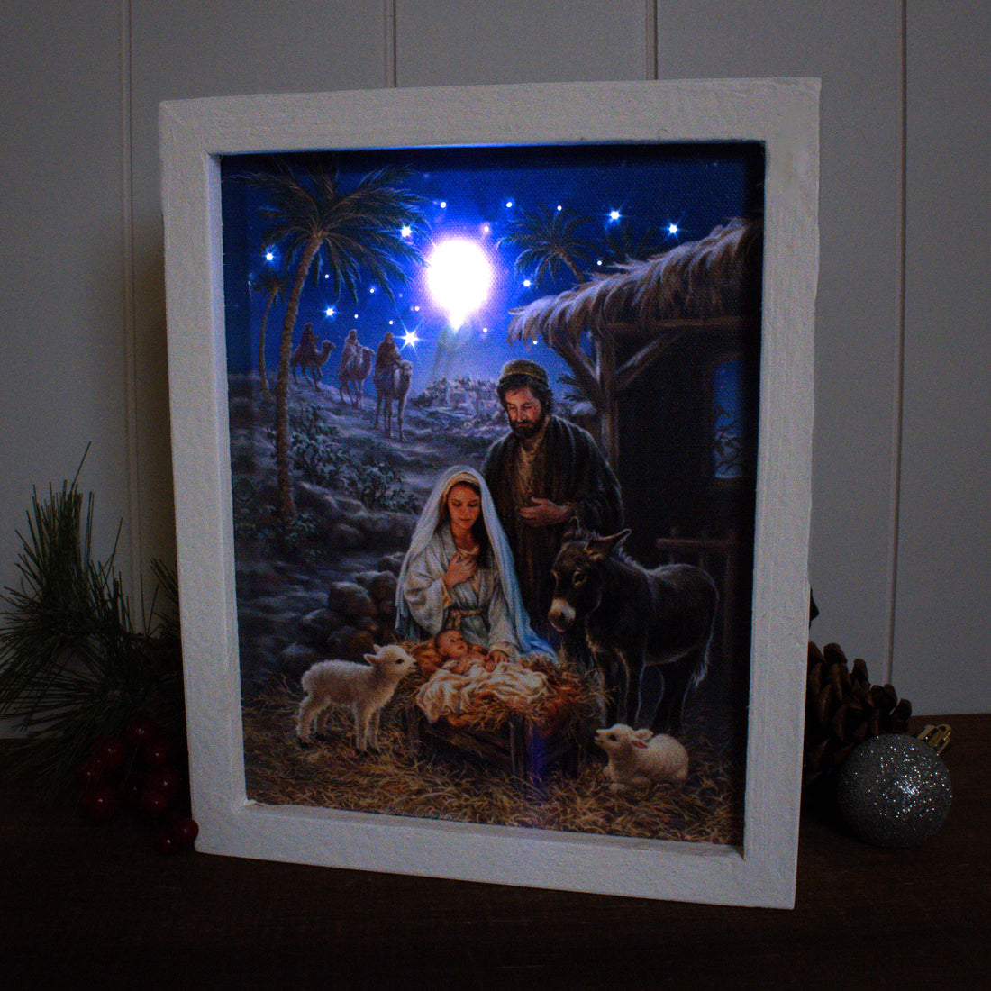 A Savior is Born Lighted Shadow Box