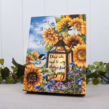 Sunflower Friends 8x6 Lighted Tabletop Canvas