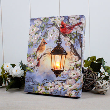 Spring Lantern 8x6 Lighted Tabletop Canvas