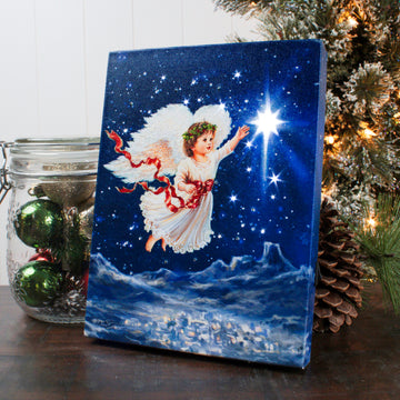 Star Angel 8x6 Lighted Tabletop Canvas
