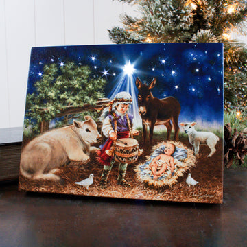 Little Drummer Boy 8x6 Lighted Tabletop Canvas