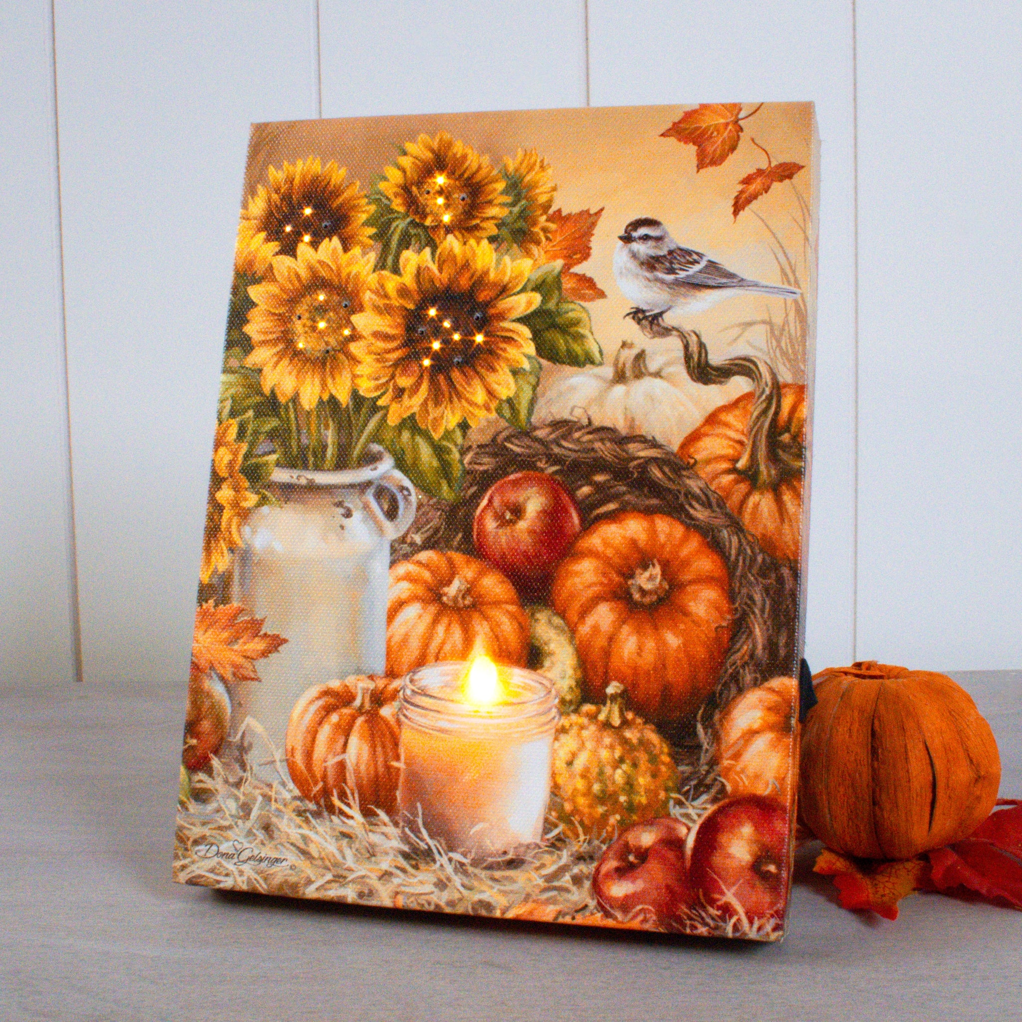 Bountiful Harvest 8x6 Lighted Tabletop Canvas