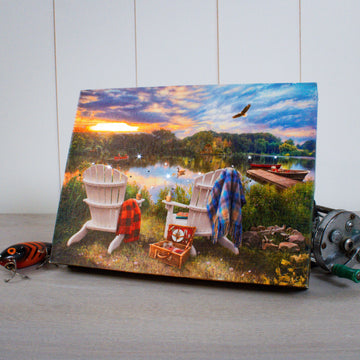 Adirondack Chairs 8x6 Lighted Tabletop Canvas