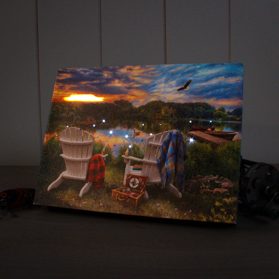 Adirondack Chairs 8x6 Lighted Tabletop Canvas