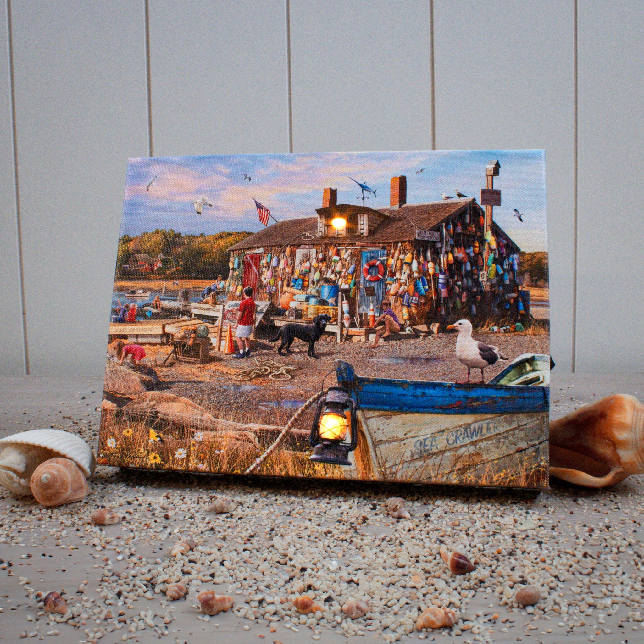 Lobster Shack 8x6 Lighted Tabletop Canvas