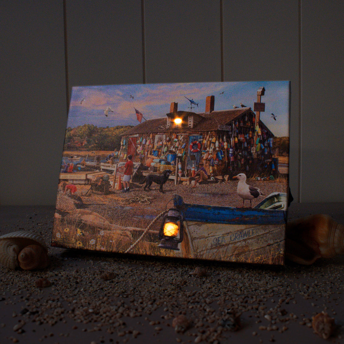 Lobster Shack 8x6 Lighted Tabletop Canvas