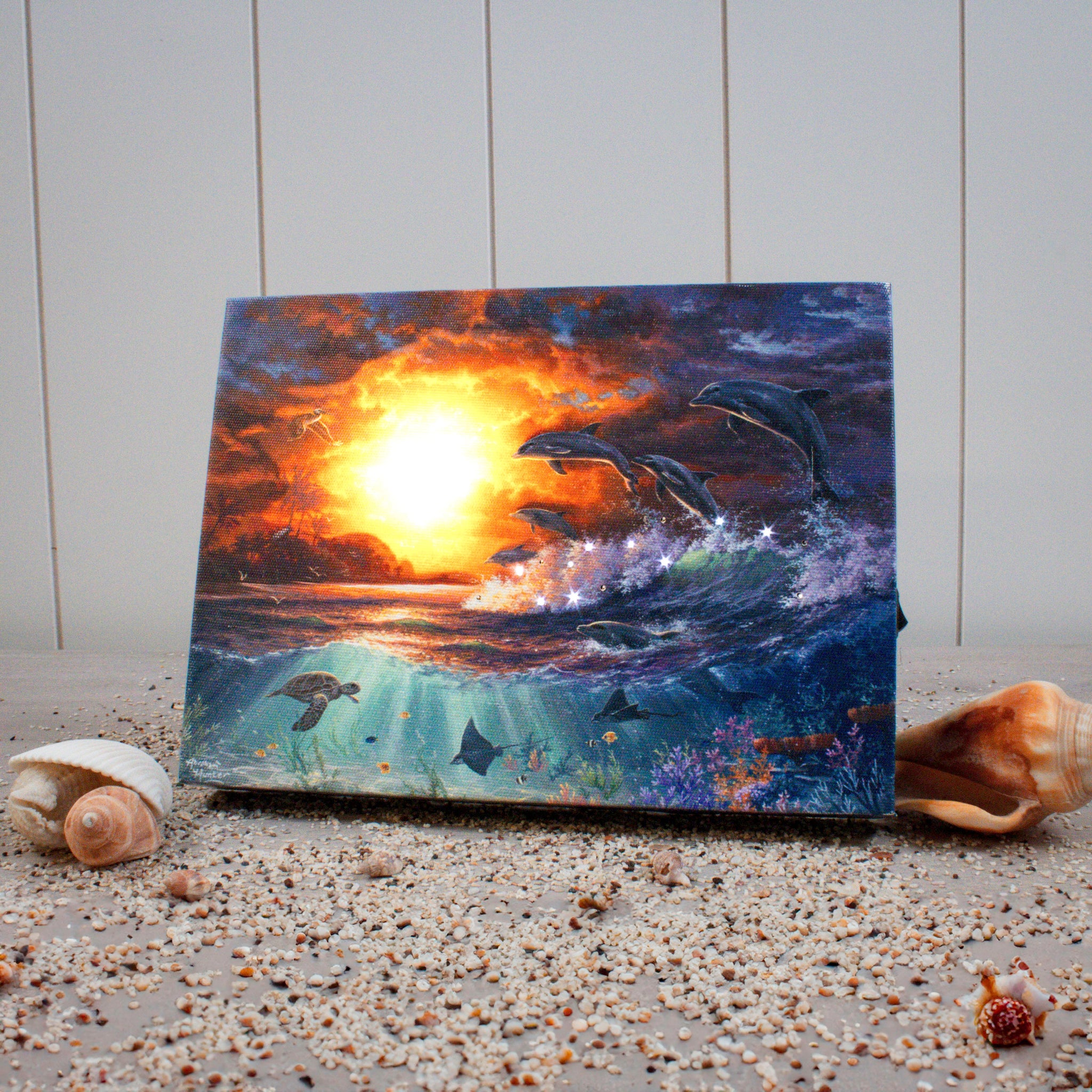 Beyond the Shore 8x6 Lighted Tabletop Canvas