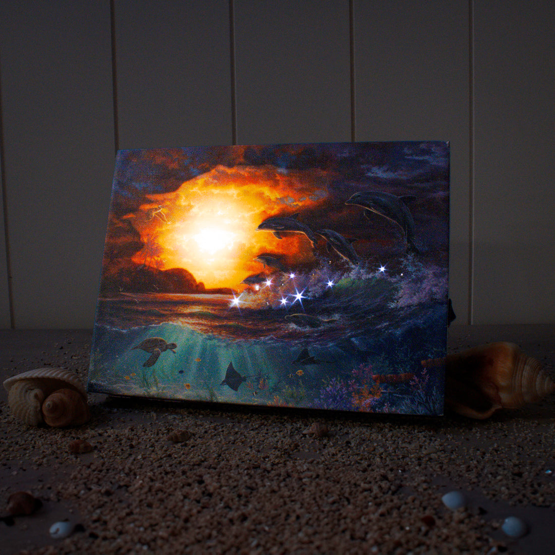 Beyond the Shore 8x6 Lighted Tabletop Canvas