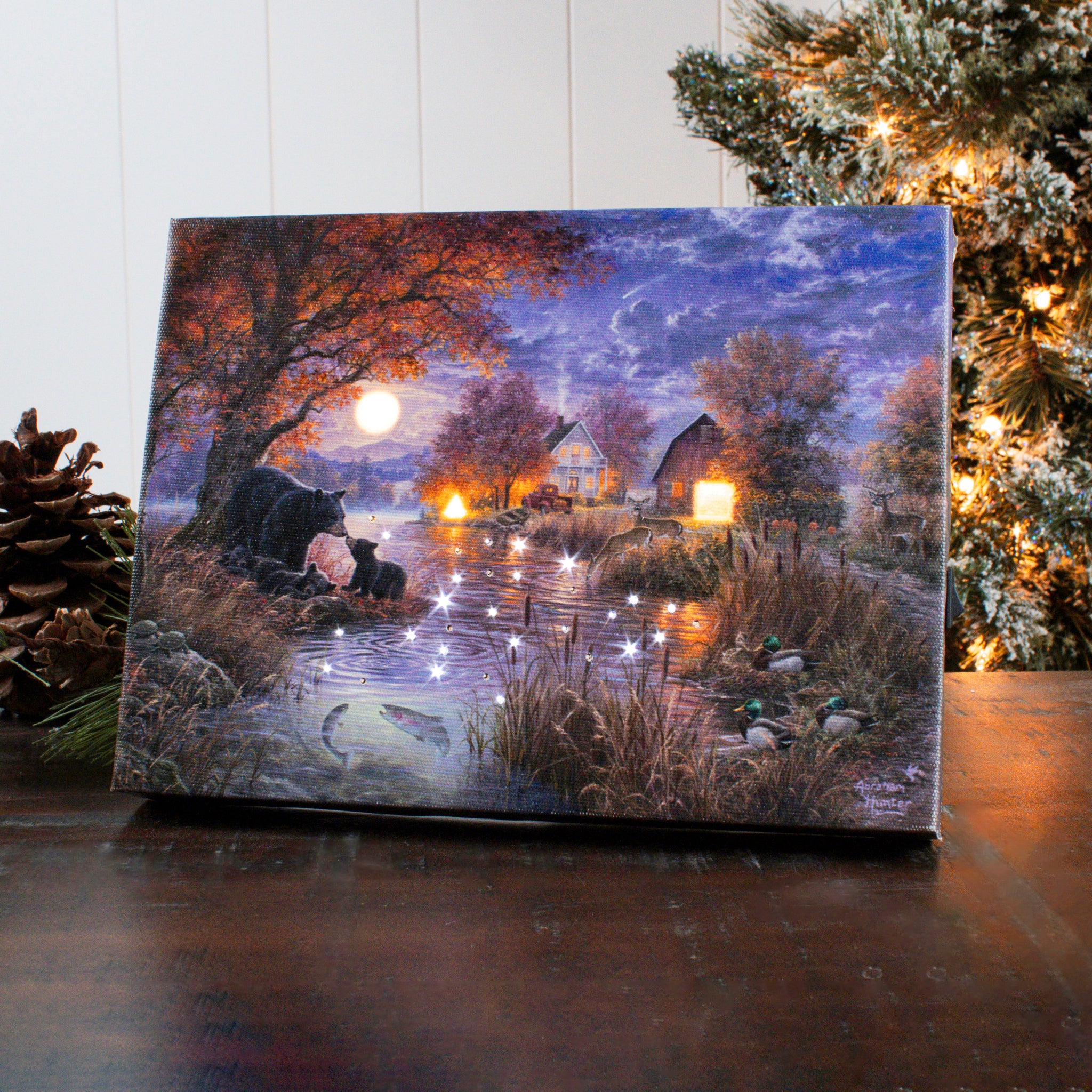 Black Bear Farms 8x6 Lighted Tabletop Canvas