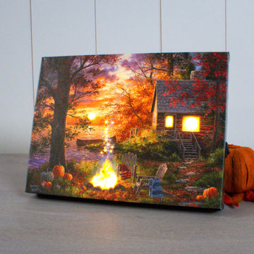 Sunset Serenity 8x6 Lighted Tabletop Canvas