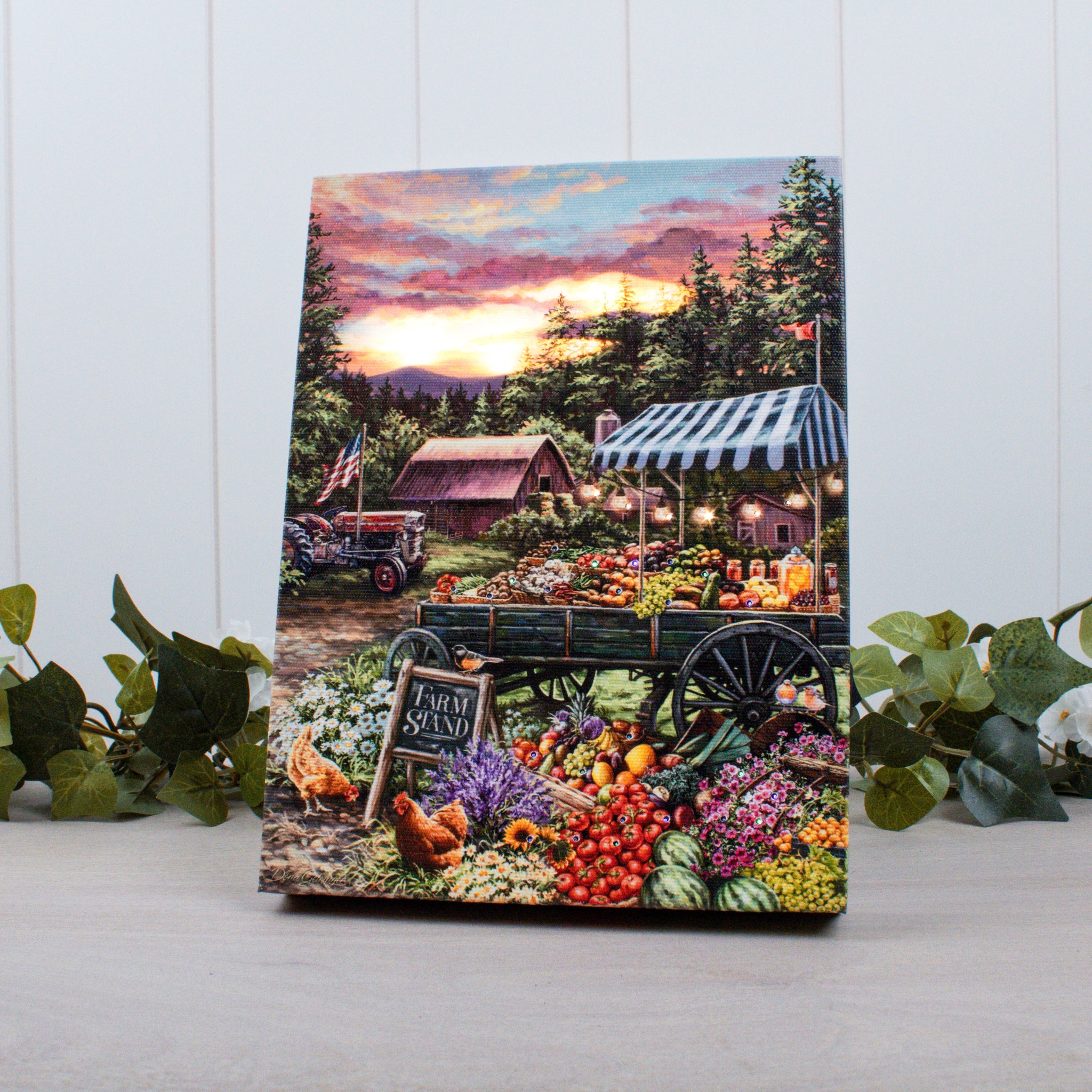 The Farmstand 8x6 Lighted Tabletop Canvas