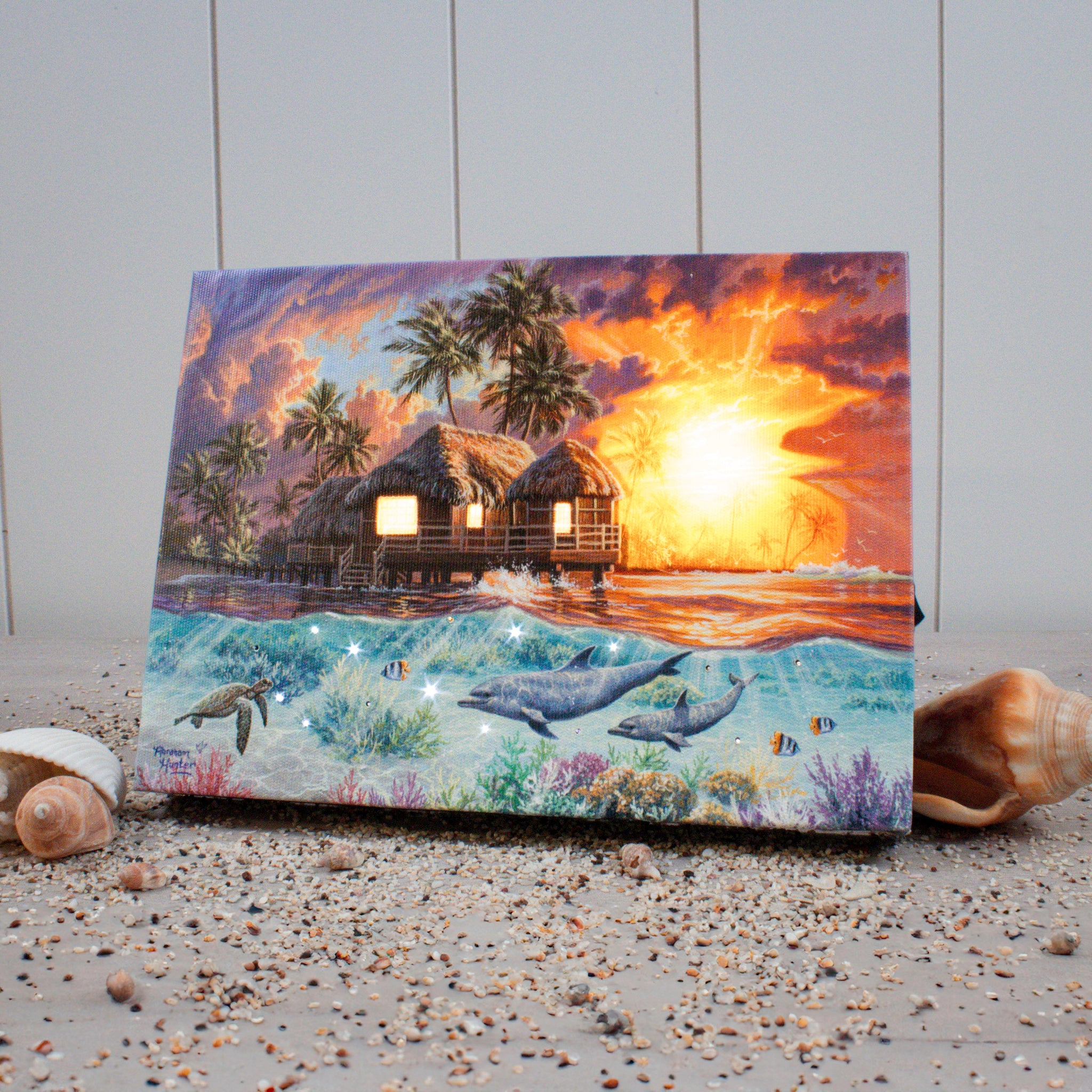 Weekend in Paradise 8x6 Lighted Tabletop Canvas