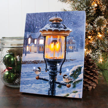 Warmth of Winter 8x6 Lighted Tabletop Canvas