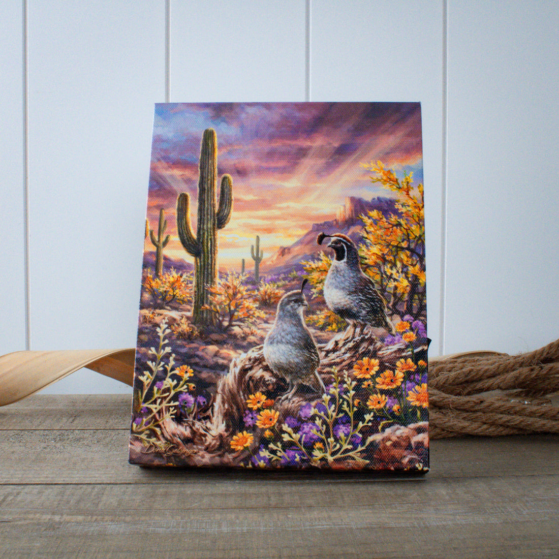 Quail Vista 8x6 Lighted Tabletop Canvas