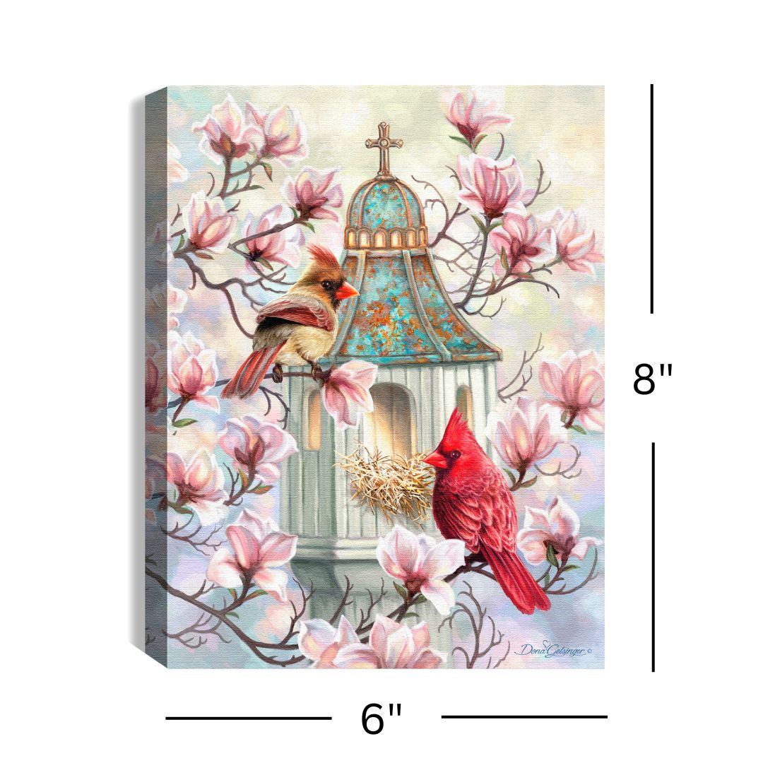 Spring Morning 8x6 Lighted Tabletop Canvas