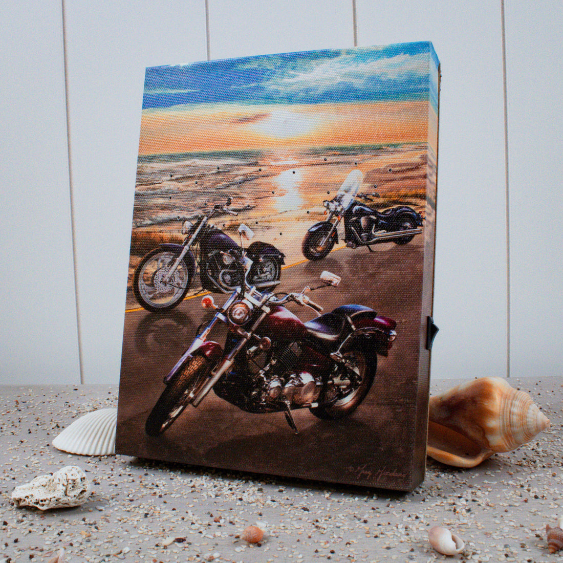 Sunset Riders 8x6 Lighted Tabletop Canvas