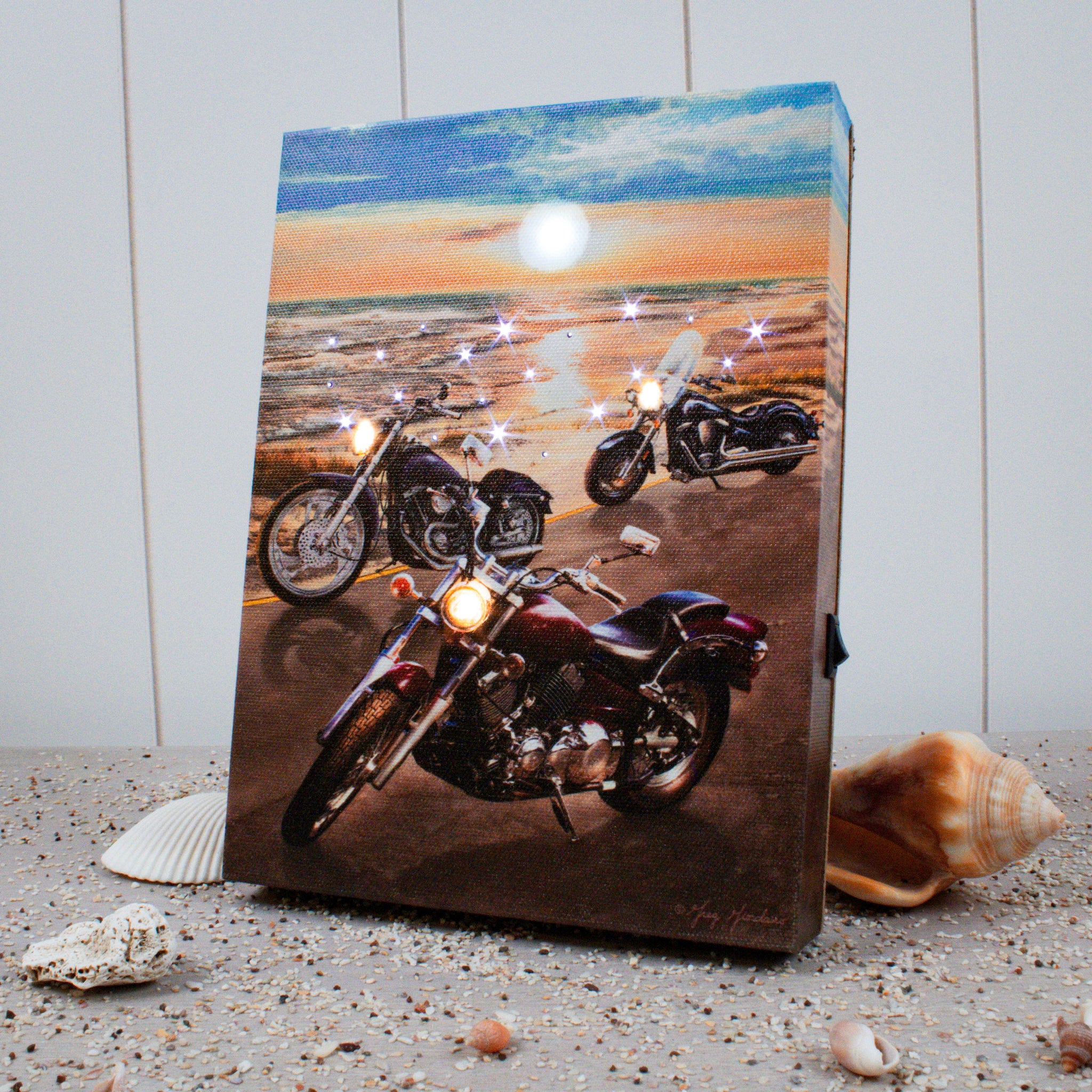 Sunset Riders 8x6 Lighted Tabletop Canvas