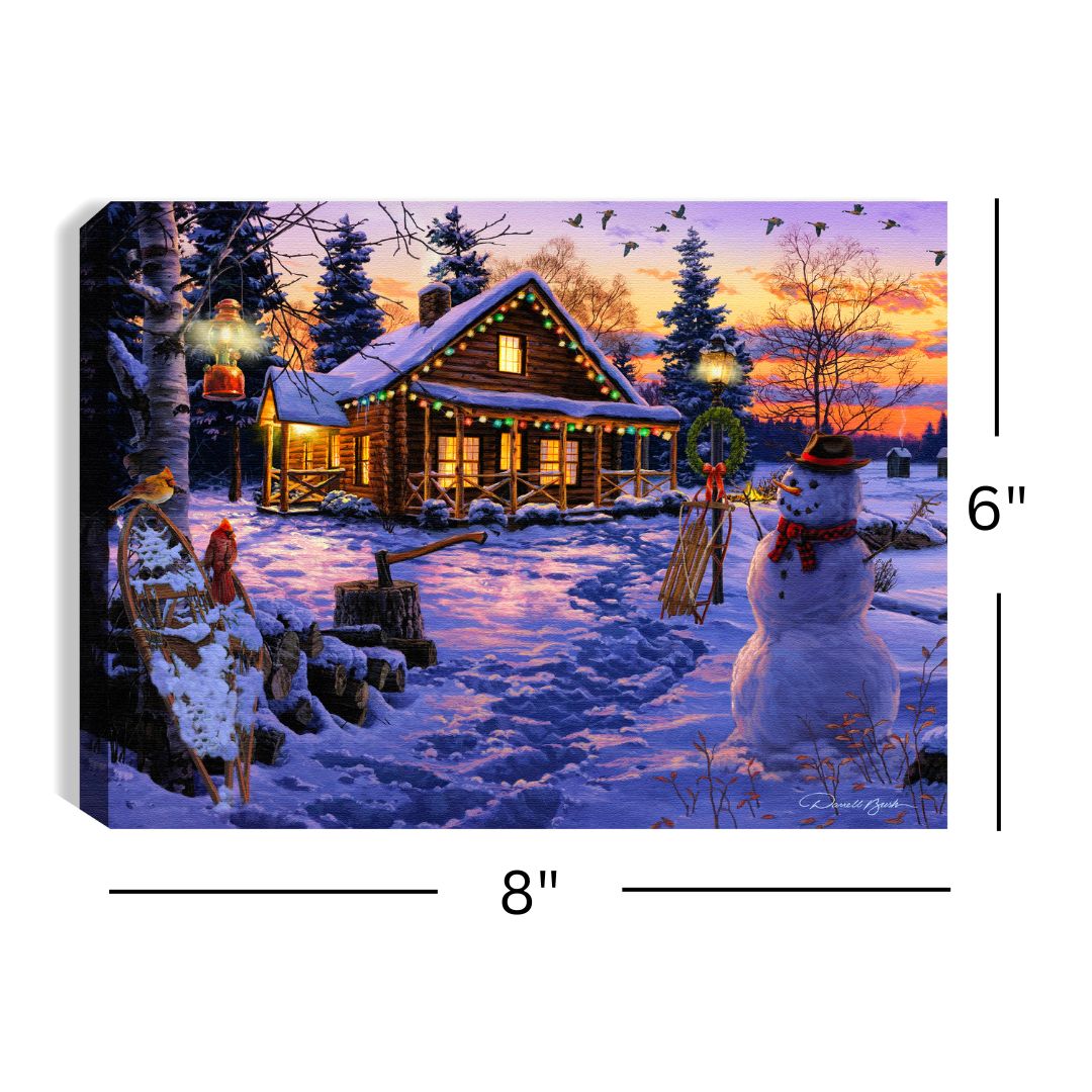Winter Bliss 8x6 Lighted Tabletop Canvas