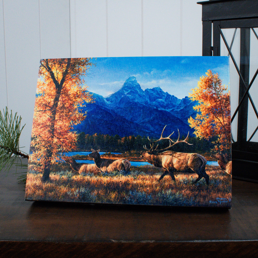Teton Range 8x6 Lighted Tabletop Canvas