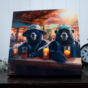 Just a Couple of Bears 10x10 Lighted Fiber Optic Canvas