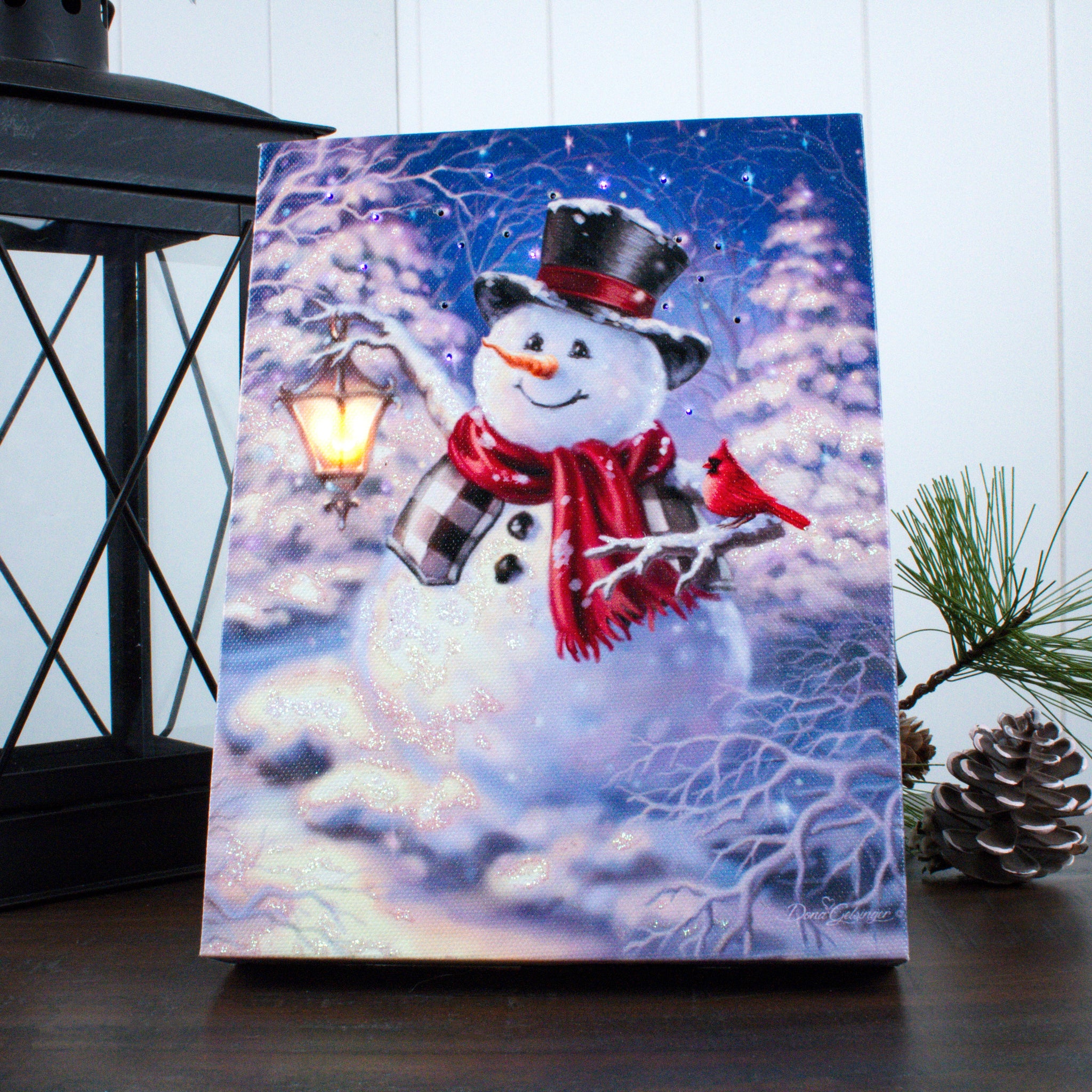 Winter Magic 8x6 Lighted Tabletop Canvas