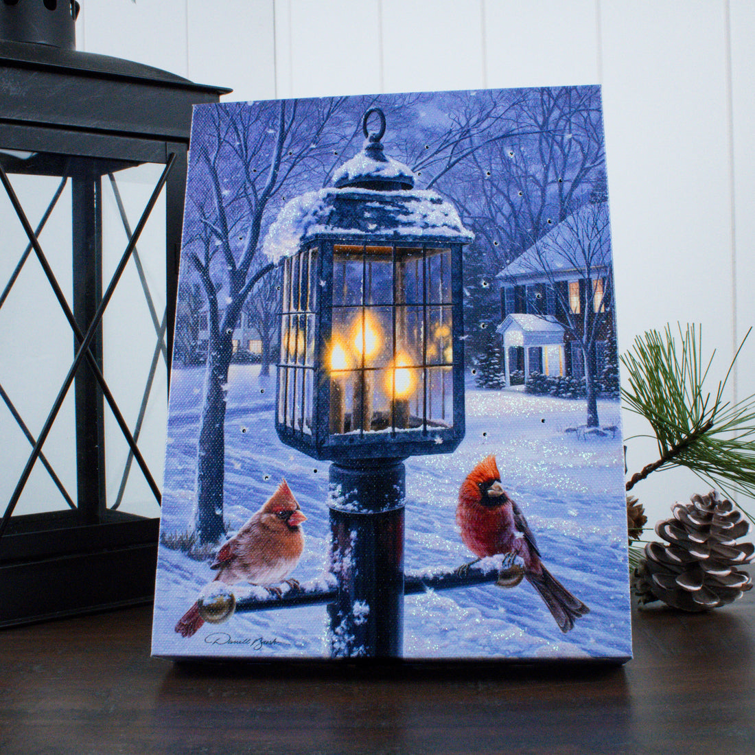 Winter Peace 8x6 Lighted Tabletop Canvas