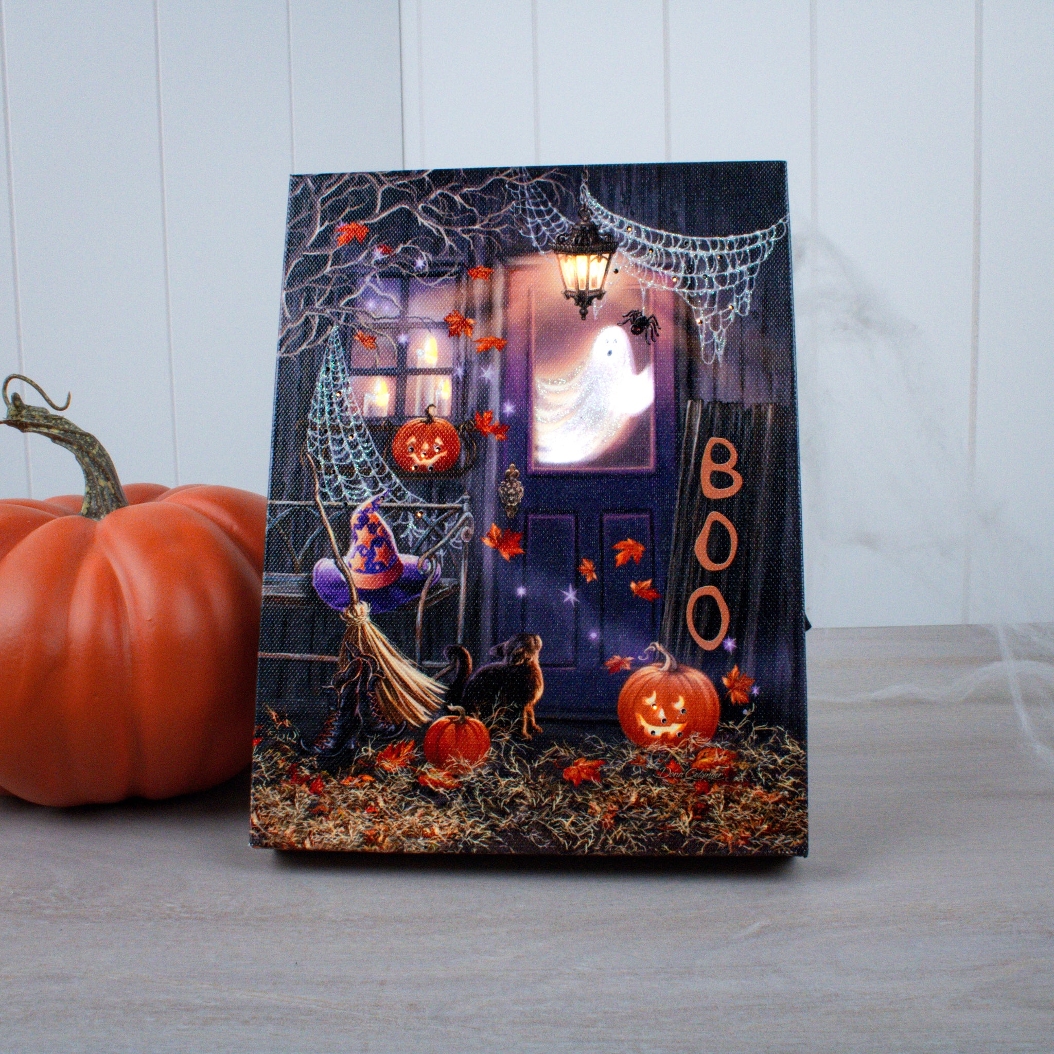 Boo 8x6 Lighted Tabletop Canvas