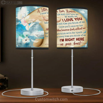 A Letter From Heaven Large Table Lamp Art - Christian Lamp Gift Home Decor - Religious Table Lamp Prints