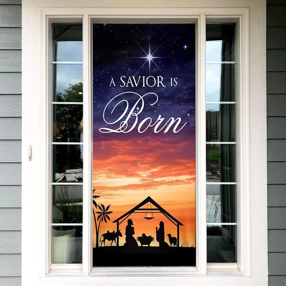 A Savior Is Born Door Cover, Christian Door Decor, Door Christian Church, Christian Door Plaques