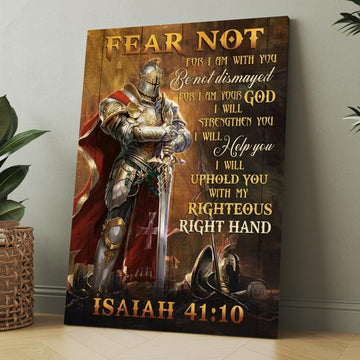 Amazing Warrior Drawing Jesus Fear Not For I Am With You Canvas, Christmas Gift for Christian