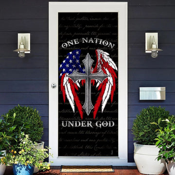 American Christian Cross Door Cover, One Nation Under God Door Cover, Christian Door Decor, Door Christian Church, Christian Door Plaques