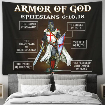 Armor Of God Tapestry Art - Christian Wall Art - Religious Wall Decor