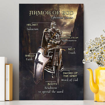 Armor Of God The Knight Of God Warrior Painting - Under The Command Of God Canvas Wall Art - Christian Canvas Prints