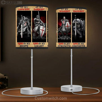 Armor Of God Warrior Of God Table Lamp Art - Christian Lamp Gift - Religious Wall Decor