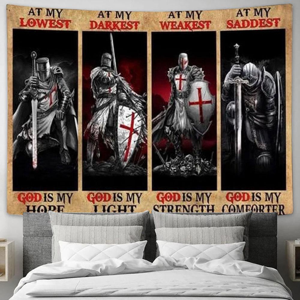 Armor Of God Warrior Of God Tapestry Art - Christian Wall Art - Religious Wall Decor