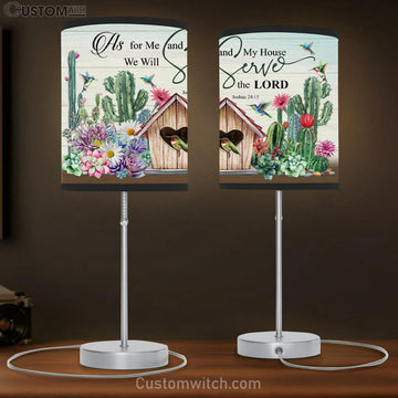 As For Me And My House Table Lamp Gift - Hummingbird - Christian Bedroom Decor